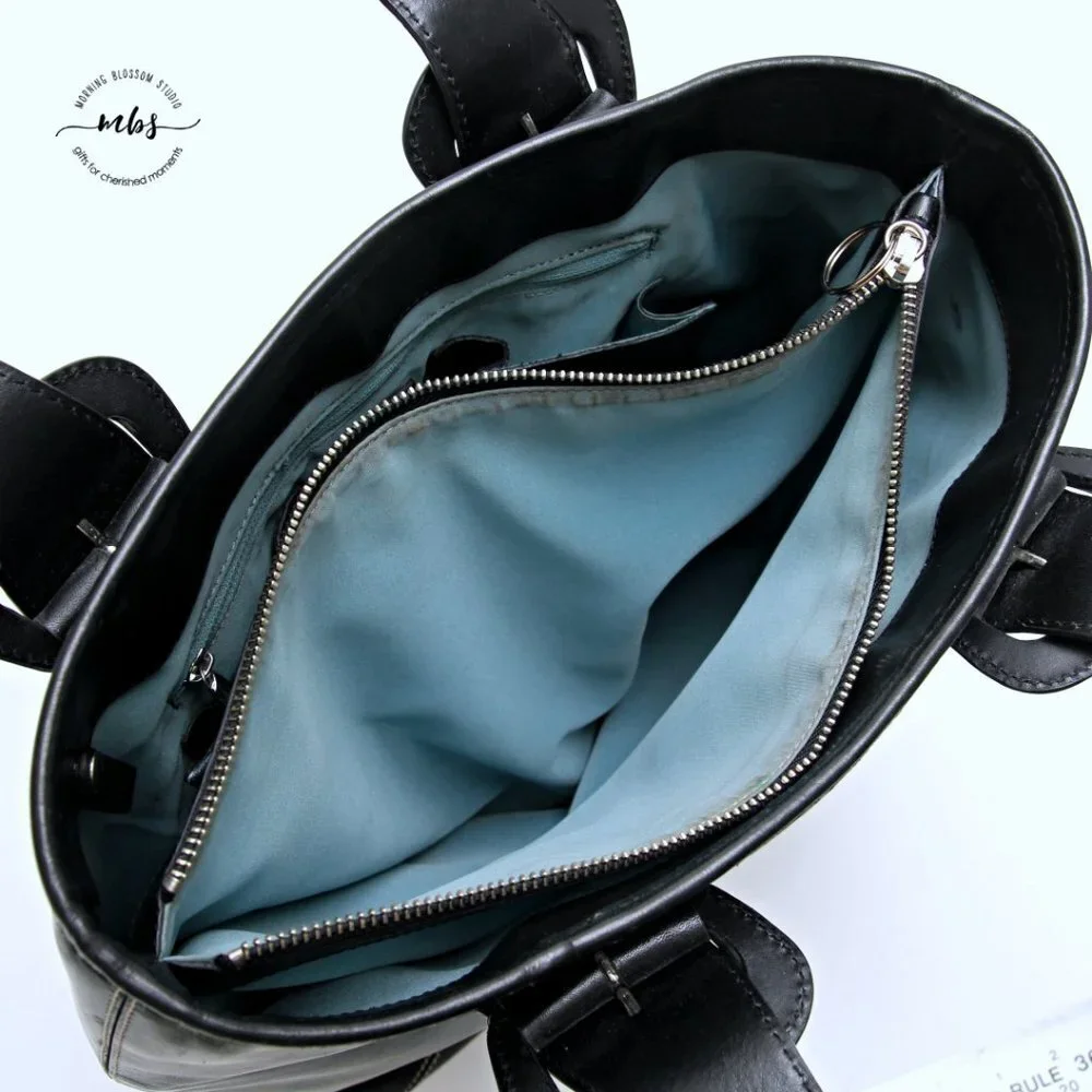 Cole Haan Contrast Stitch‎ Leather Large Tote - Picture 8 of 15